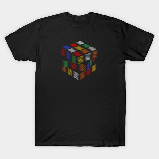 Hazy Illusion Cube - Rubik's Cube Inspired Design for people who know How to Solve a Rubik's Cube T-Shirt by Cool Cube Merch